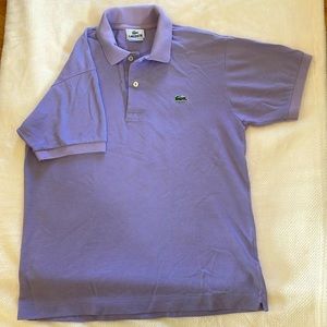 Lacoste man light purple polo size 3 ( small American), pet and smoke free home